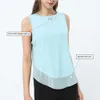 Camisoles Tanks Summer Breaable Yoga v Mesh Women Qui Dry Sports Tank Top Seveless Gym Shirt Workout Runing Cloes Z0322