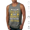 Herren Tank Tops No Honey Money I Imker Biene Geschenk Weste ärmellos Spezialist Beutner Hobby Zeitvertreib