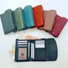 Wallets 2023 new Women Classic 100% Genuine Cow Leather Short Wallet Trifold Simple Design Coin Purse Cowhide Card Holder Clutch Z0323