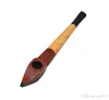 Курительные трубы Классическая деревянная труба длинная ручка мини -портативная деревянная сигарета
