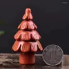 Jewelry Pouches Natural Red Gold Sand Stone Carving Sweethearts Christmas Gift Trees Crafts Home Furnishings Aura Fengshui Decoration