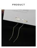 Charm Voq Silver Color Star Earline Kvinnors nya utsökta långkedjiga örhängen Bästa smycken gåva Z0323