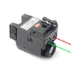 Lanterna tática Tocha preta vermelha verde dupla laser laseira led lanterna combinada de luz recarregável USB Luz para trilho de 20 mm