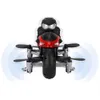 Auto elettrica RC RC Stunt Moto 2 in 1 Land Air 2 4GHz Volare fuoristrada Drone con rotazione a 360 gradi Drift Modello senza testa Moto 230323