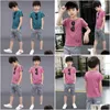 Kleidung Sets Teen Jungen Sommerkleidung Casual Outfit Kinder Trainingsanzug für Sportanzug Kinder 6 8 9 10 12 Jahre 220620 Drop Lieferung Ba Dhkjp