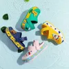 Sandals Children's Slippers for Boys Summer Kids Home Cartoon Shoes Soft Leather Appliques Big Girls Beach Cave 230322