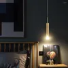 Lampy wiszące nordycka sypialnia nocny mały żyrandol post nowoczesny minimalistyczny projektant lekki luksusowy bar restauracyjny 220V 110V