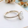 Кластерные кольца cxsjeremy solid 14k 585 желтое золото 2ct Radiant Cut 6 8 мм обручальное кольцо Moissanite для женского обручального кольца годовщина подарок