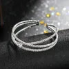 Bangle YFJEWE Trendy Crystal Bracelet Female Fashion Wedding Jewelry Gold Color Rhinestone Bangles Bracelets For Women B280