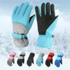 Guanti a cinque dita Ragazze Ragazzi Impermeabili Inverno caldo Guanti da sci professionali Neve Bambini Antivento Sport Sci Equitazione