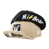 S Hi Bear Headwearwarwart Baseball Caps Hip Hop Brim Brim Up Hat Khakiblack Circunference 5663 cm 230322