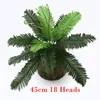 Decorative Flowers 46cm 24 Leaves Tropical Artificial Palm Tree Persian Leaf Bouquet Silk Fern Plants Foliage For Home Garden Office Decor