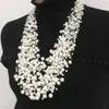 Ras du cou naturel collier de perles d'eau douce pour les femmes bijoux de mode élégant délicat aimant fermoir femme cadeau de mariage