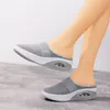 Kapcia Air Cushion Slip-On Women Women Walking Buty ortopedyczne Damowe Platforma Platforma Mules MESH Lekkie kapcie Wedge Sneaker 230323