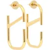 серьги золотые серьги дизайнерские для женщин шпильки роскошные золотые в форме сердца жемчужные кристаллы золотые двойные буквы V серебряные ювелирные изделия классические