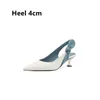 Chaussures habillées COOMAOSDE femmes été 2023 bout fermé bande élastique en cuir véritable arc élégant mode peu profond talon mince sandales 4 cm