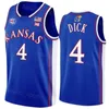 College Basketball 4 Grade Dick Jersey Kansas Jayhawks 15 Kevin McCullar Jr 24 K.J Adams Jr 3 Dajuan Harris Jr 1 Joseph Yesufu 10 Jalen Wilson Stitched Blue White NCAA