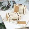 Embrulho de presente 50/100pcs Bolsa de viagem Candy Box tema clássico elegante estilo e caixas para o aniversário de casamento de festas