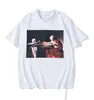 camicia da coppia T-shirt da uomo T-shirt bianche Arrow Summer Finger T-shirt casual a maniche corte ampia per uomo e donna Lettera stampata x sul nero 18 E6PO