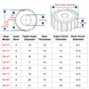 Spur Dişli 1m12/13/14/15/16/17/18/19T Kaba Delik 6mm Pinyon Dişli 45#Karbon Çelik Malzeme Motor Dişli Toplam Yükseklik 10 mm