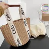 Moda Feminina Bolsas de Ombro Chole com Cordão Woody Totes Designer Summer Bucket Bags de Praia Bolsas de Palha Bolsas Transversais Pequenas Tote Bolsa Corpo Transversal
