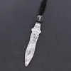 Pendant Necklaces KFT Natural Gems Healing Crystal Quartz Reiki Pendulum Pharaoh Scepters Amulet Stone Necklace For Women Men Elle22