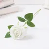 Decorações de casamento A simulação de flores de flor de flores únicas de flores de seda rosa residências decorações de casamento de mobília