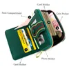 Portefeuilles Wallet Pu Leather Korte Zipper HASP Blue/Black/Red/Pink/Gray/Green/Green Portemones For Women Holder Borduurwerk laatste Z0323
