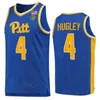 Basketball College Nelly Cummings Trikot Pittsburgh Panthers 0 Nelly Cummings 3 Greg Elliott 4 John Hugley IV 2 Blake Hinson Schwarz Blau Gelb Weiß Aufgenäht NCAA