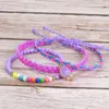 Charm Bracelets Youth Dessert Series Woven Bracelet Colorful Beads Wax Line Friendship Hand Rope 3 Pieces Set For Women