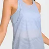 CAMISOS Tanks Shinbene 2in1 Ocean Jacquard Sport Trawout Tank Tops Women Summer Lightweight Running workout V Mouwloze WI ingebouwd in BRA Z0322