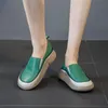 2023 new first-layer cowhide fashion versatile one-foot loafers platform casual vintage single shoes womens shoes lolita shoes