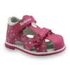 Sandálias de verão crianças para meninas Pu couro floral princesa ortopédica Sapatos de dedo do pé fechado infantil 230322