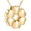 Colliers pendants IJD9723 Fleurs avec coeur Femmes Charme en acier inoxydable Savouan Mémorial Urn Collier Crémation bijoux