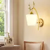 Lampes murales Nordic Led Lampe en verre Moderne Gold Cerf Fer Lumières pour la décoration de la maison Chambre Salle de bains Bois Sconce Luminaires