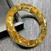 Bangle Genuine Natural Gold Rutilated Quartz Crystal Woman Inner Diameter 57mmBangleBangle