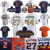 2024 Anpassad S-4XL Jersey 44 Aarez 7 Biggio 27 Jose Altuve 34 Nolan Ryan George Springer Michael Brantley Yuli Gurriel 2 Alex Bregman WS Baseball Jerseys