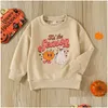 Pull Plover 0830 Lioraitiin 05 ans enfant en bas âge bébé fille garçon automne Halloween vêtements à manches longues dessin animé citrouille imprimé Sweatshi Dhj5K