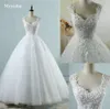 Robes de soirée ZJ9076 robe de bal bretelles spaghetti blanc ivoire tulle perles robe de mariée pour le mariage 2023 mariage client fait 230322