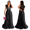 Frauen lässige Kleider Vintage Flare Kurzärmel Wrap V-Ausschnitt Falten Big Swing Maxi Lange Kleider 2023 Fashion Party sogar Kleid Vestidos