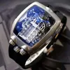 AA Designer Relógios Richrd Mileres Bugatti Veyron Personalizado Casual Oco Balde À Prova D 'Água Totalmente Automático Grande Mostrador Mecânico