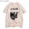 メンズTシャツGorillaz TシャツホットミュージックバンドHarajuku短袖Tシャツ100％コットングラフィック印刷TシャツTシャツTEE