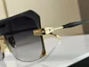 Ny modedesignsköld solglasögon Laniti Metal Rimless Frame med en futuristisk omvänd gradient Enkel linsblad High End Outdoor UV400 Protection Glasses
