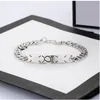 Ny klassisk charmarmband Silver G Tillbehörsarmband Herr- och kvinnors skallearmband Hip Hop Armband Valentine's Day Gift