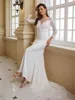 Party Dresses Wedding Dress Bride Of Suknia Slubna Rybka White Long Sleeve Elegant Gorgeous Robe de Soiree Mariage Train Vestidos 230322