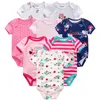 Pagliaccetti 8 pezzi nati Baby Boy vestiti cotone traspirante manica corta pagliaccetto abbigliamento per ragazze dei ragazzi tute simpatico cartone animato estate est 230322