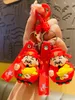 2023 Portachiavi Bomboniere Stile cinese Il dio della ricchezza Car doll Ciondolo chiave carino Corda Borsa Decorazione appesa Materiale in gomma