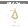 Chains YFN 14K Yellow Gold Heart Necklace For Women Love Pendant Fine Jewelry Gifts