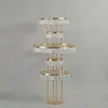 100 cm bröllopsdekoration Flower Stand Bord mittstycken 5 Tier Tall Gold Flower Stand Imake710