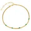 Naszyjniki wiszące 5a serce cz lodowe bling zielony naszyjnik tenisowy dla kobiet dziewczyny walentynkowe prezent mody bijoux